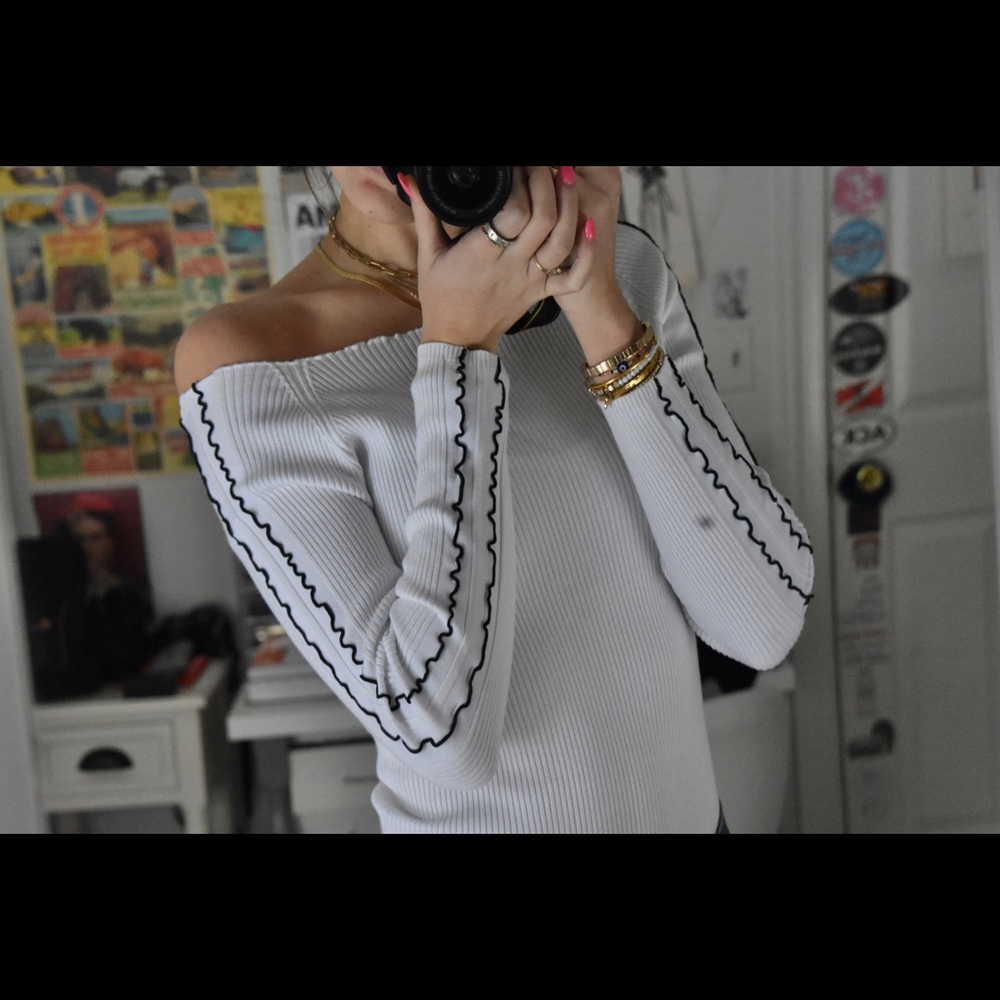 Zara Knit Off the Shoulder Sweater